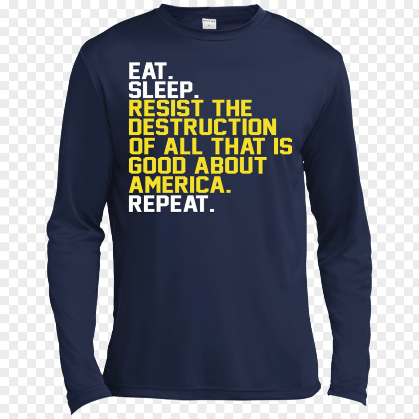 Eat Sleep Long-sleeved T-shirt Hoodie Top PNG