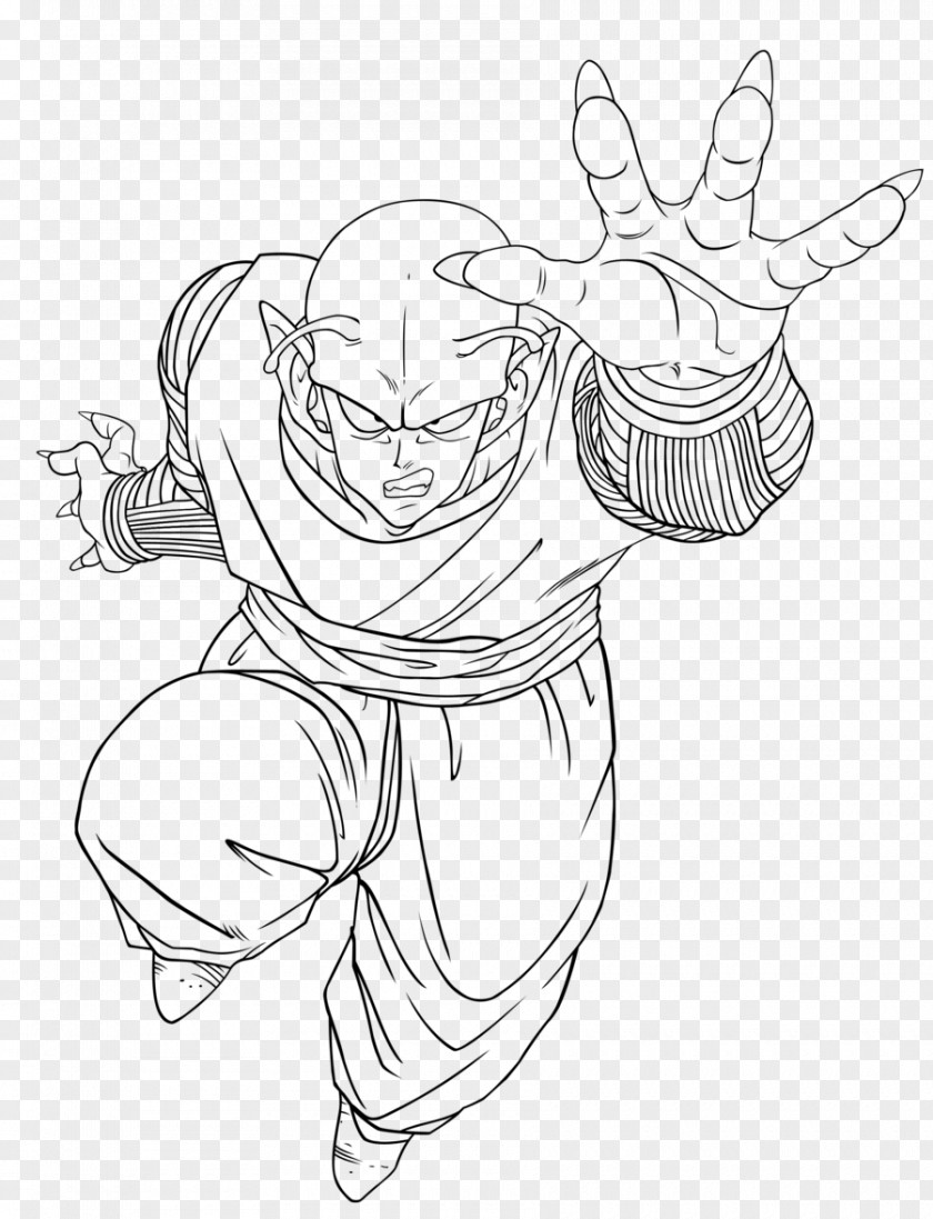 Goku Piccolo Jean Grey Line Art Sketch PNG