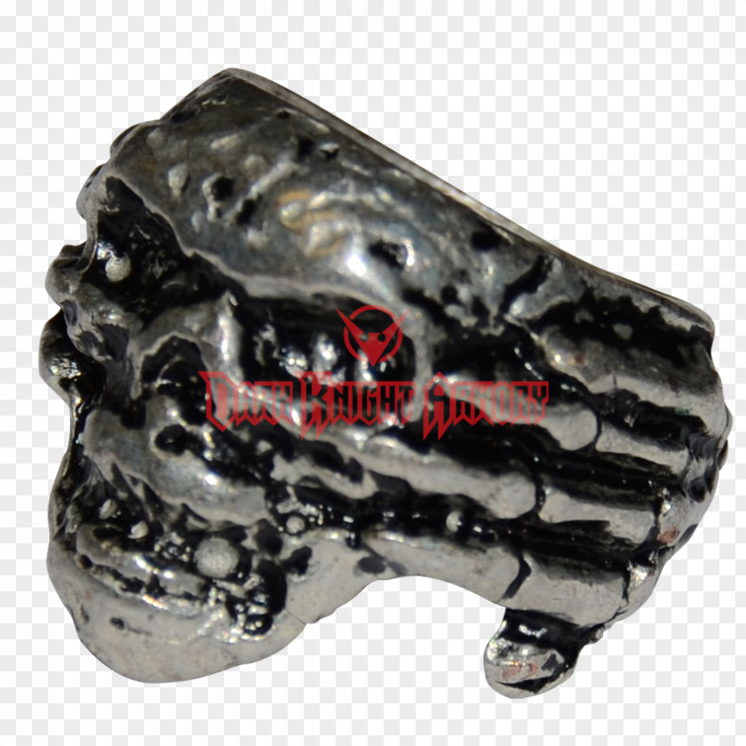 Skull Silver Metal Jewellery Ring PNG