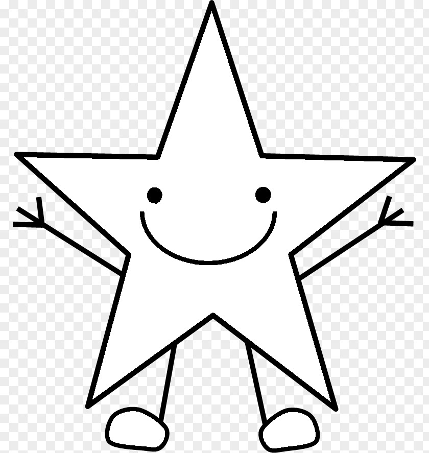 Star Coloring Book Page Yellow PNG