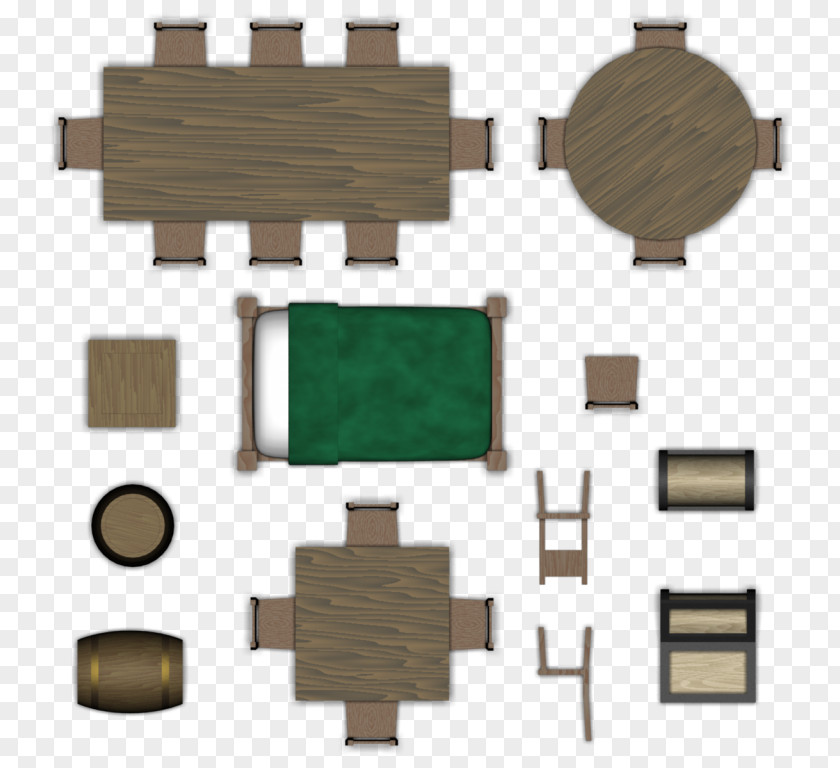 Table Floor Plan Furniture Design PNG