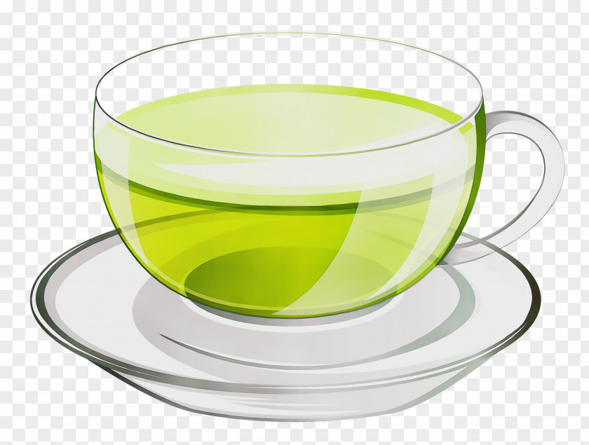 White Tea Glass Lemon PNG