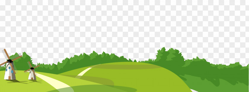 Cartoon Forest Road Background Material Animation PNG