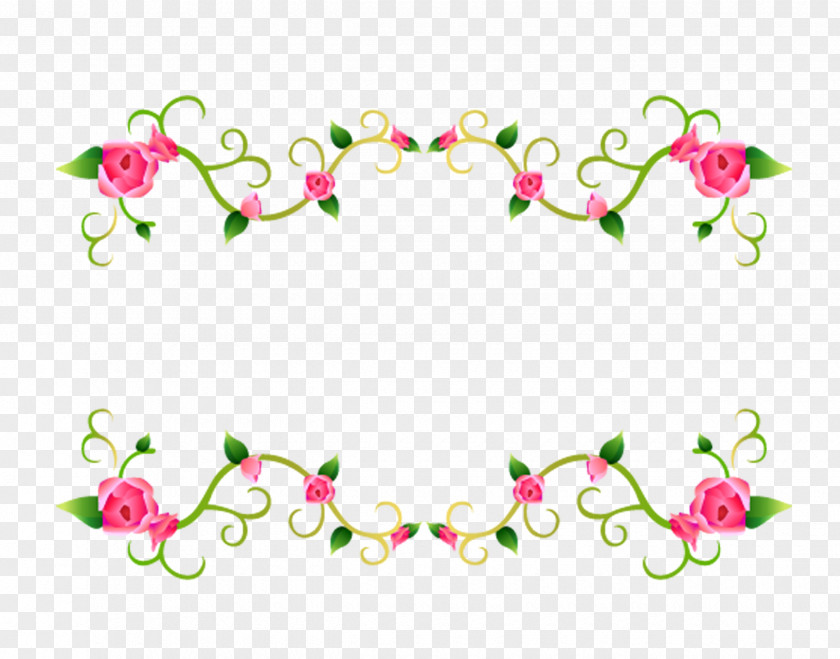 Dividing Line Flower Clip Art PNG