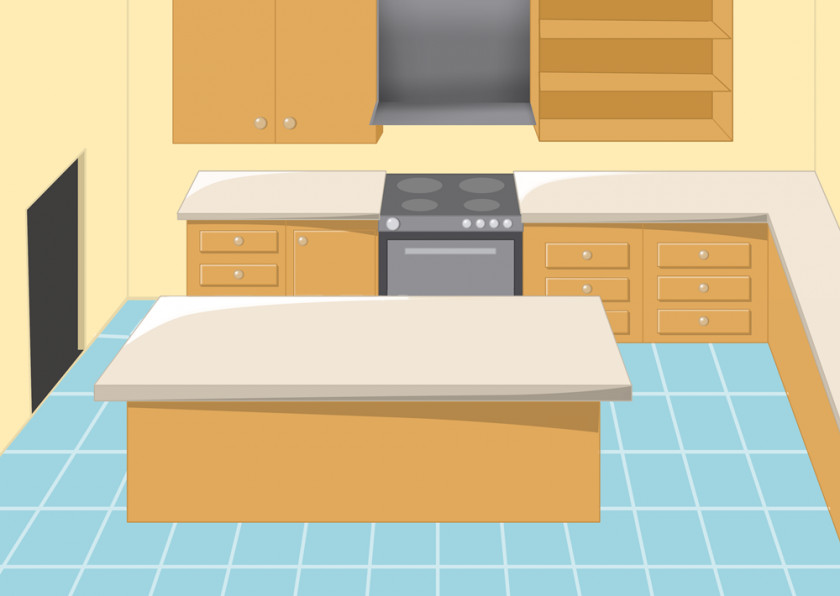 Kitchen Cliparts Countertop Cupboard Clip Art PNG