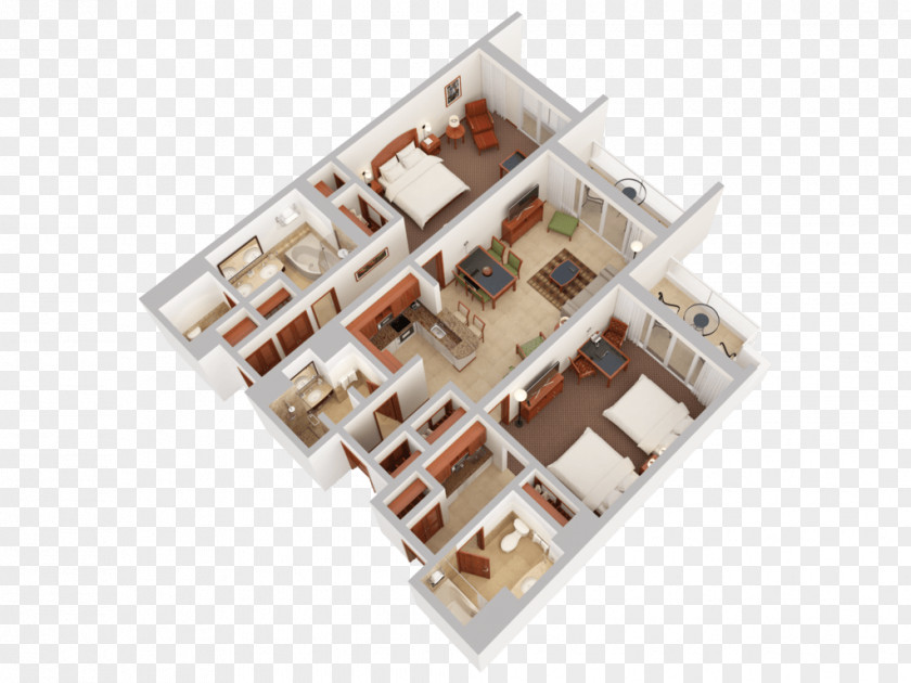 Tranquil Level Floor Plan Product PNG