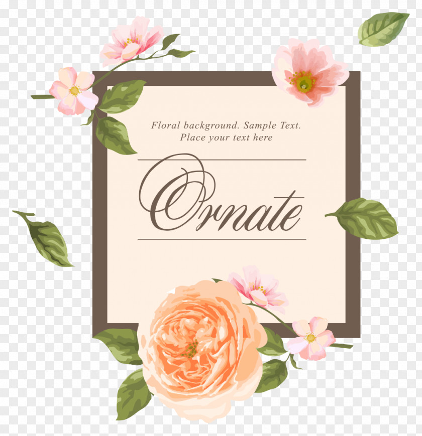 Wedding Creative Vector Invitation Flower Euclidean PNG