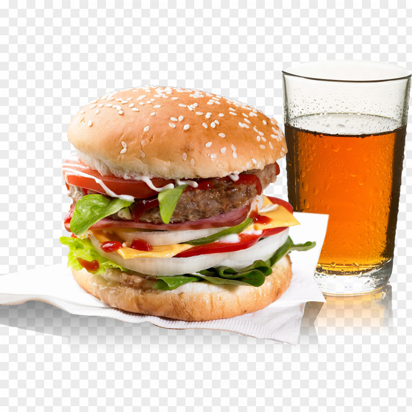 Burger With Coke Fast Food Hamburger Cheeseburger Pizza French Fries PNG