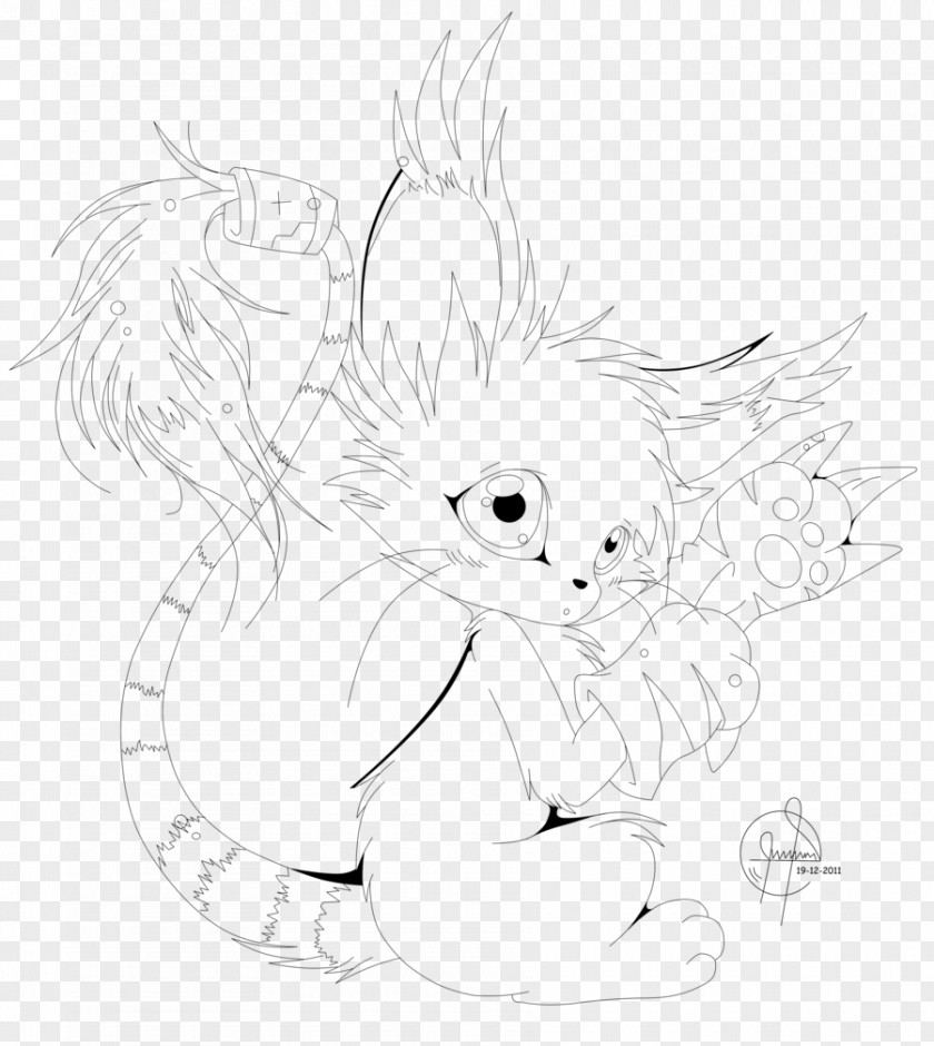 Cat Whiskers Line Art White Sketch PNG