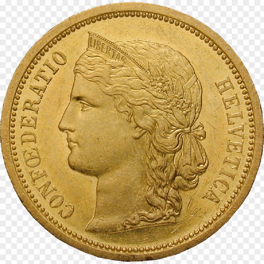 Coin Commemorative Gold Switzerland Numismatics PNG
