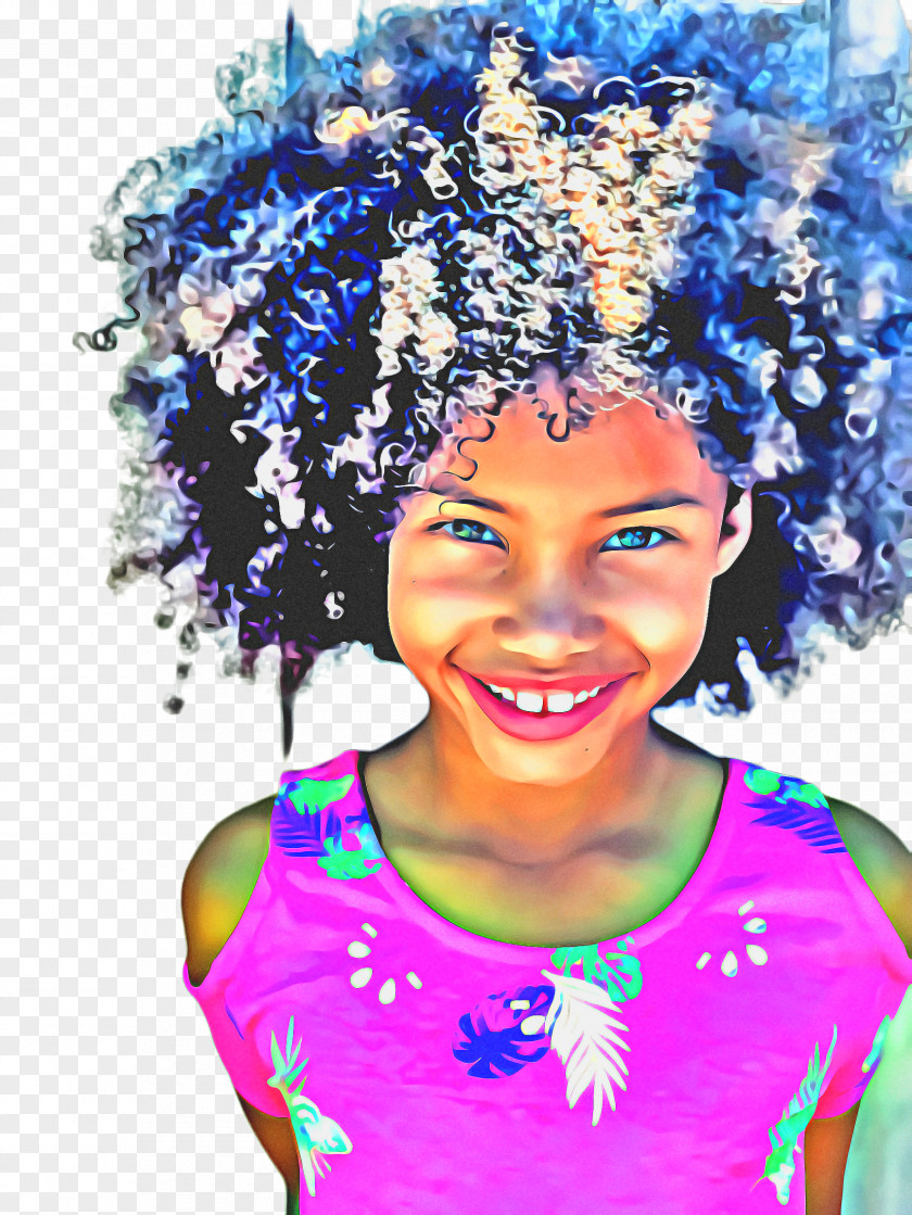 Hair Coloring Jheri Curl Little Girl PNG