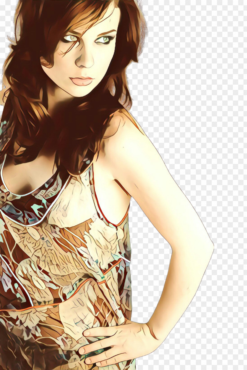 Hair Hairstyle Beauty Brown Long PNG