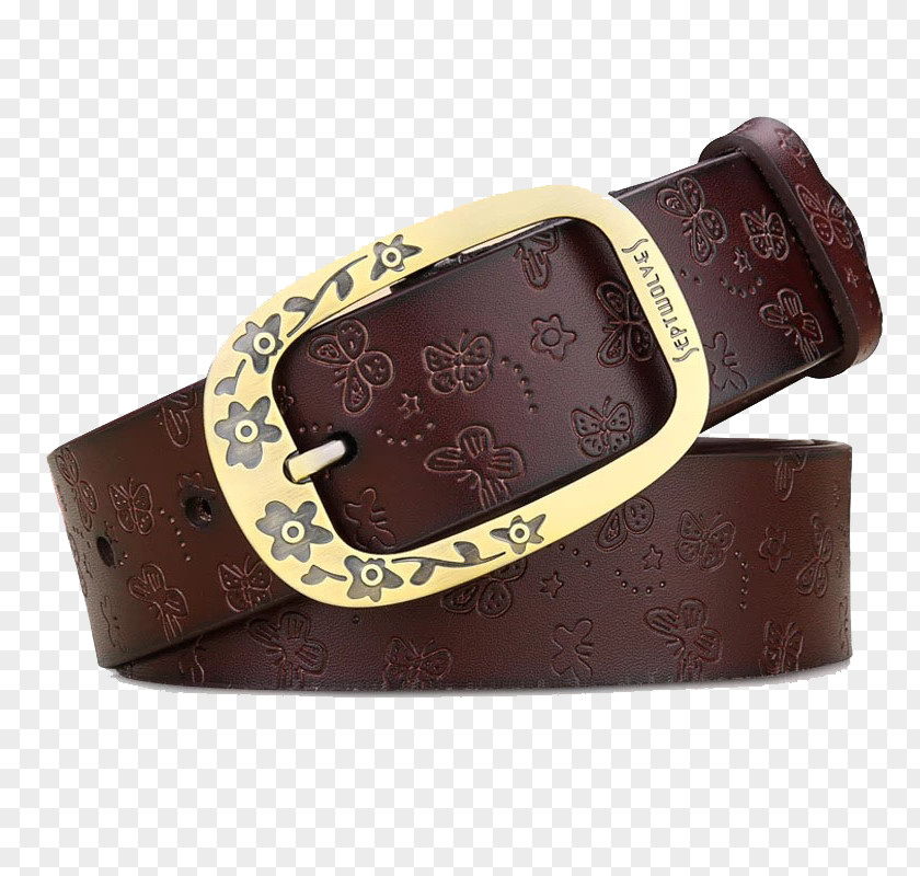 Pattern Leather Belt Buckle PNG