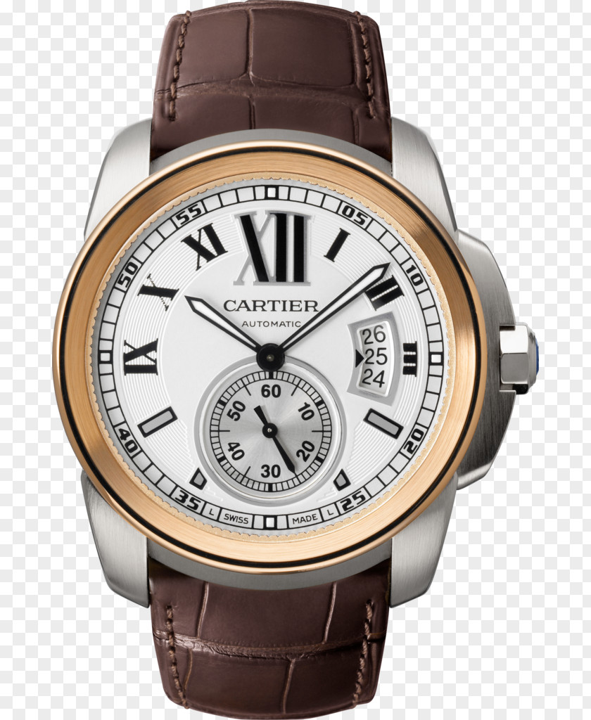Watch Cartier Calibre De Diver Chronograph Gold PNG