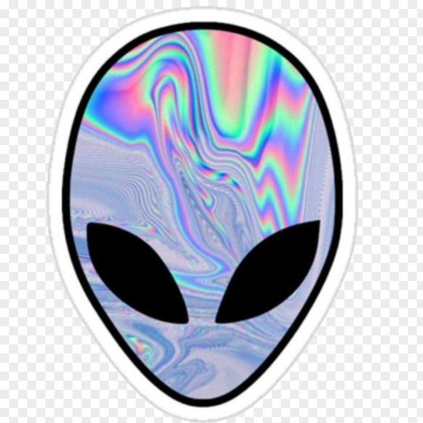 Alien Paper Sticker Adhesive Wall Decal PNG
