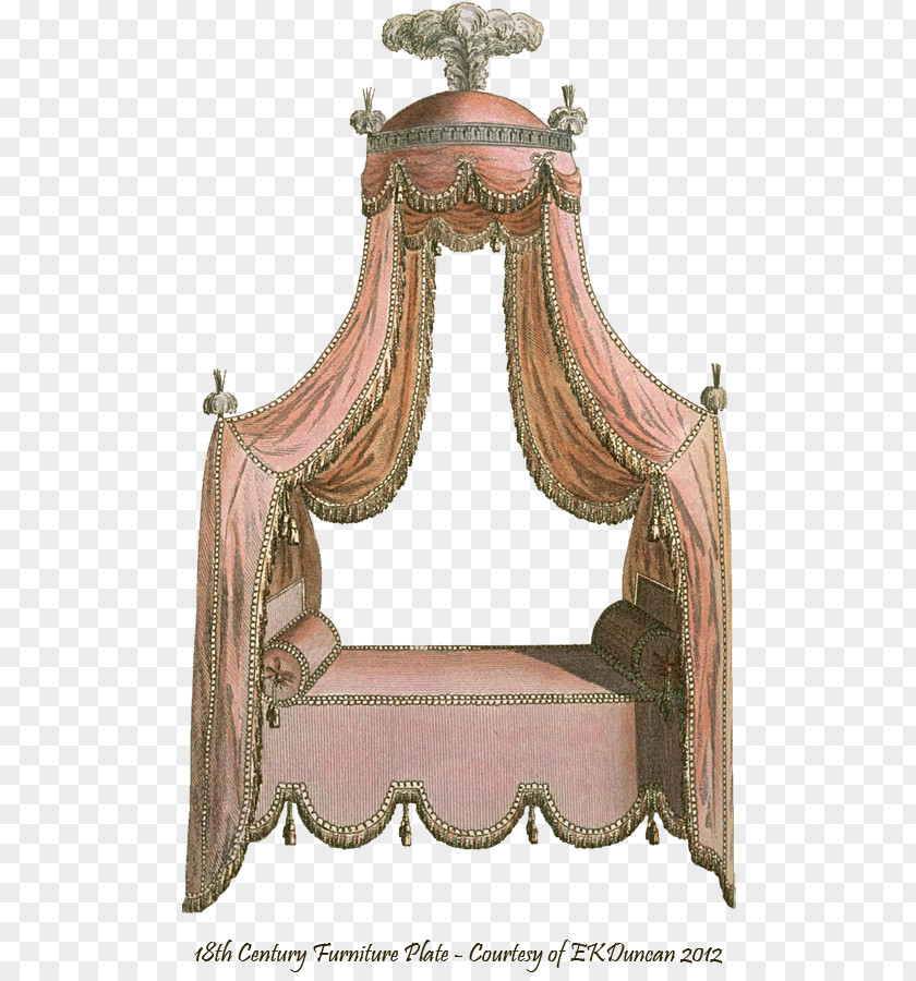Baroque Vector Furniture Four-poster Bed Canopy Table PNG