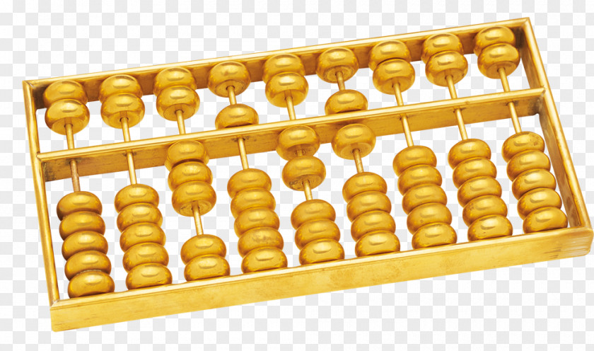 Gold Abacus Arithmetic PNG