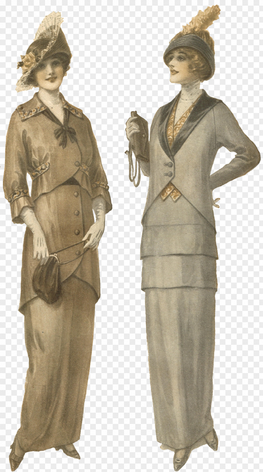 Model Vintage Clothing Edwardian Era Fashion Illustration 1900s PNG