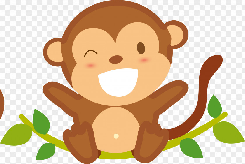 Cartoon Monkey Baby Play HD Picture PNG