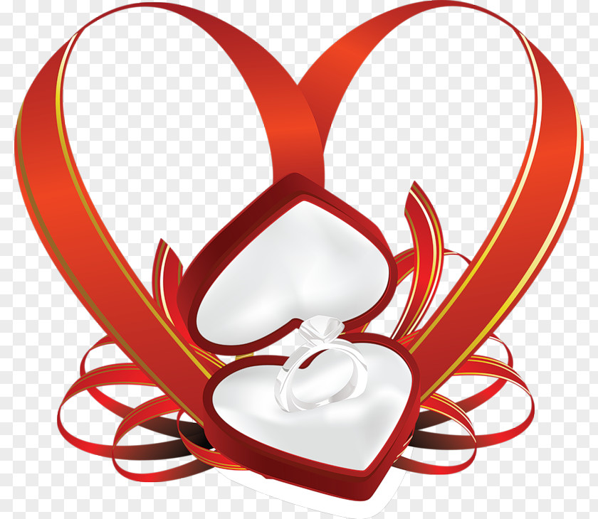 Heart-shaped Diamond Ring Decoration Valentine's Day Heart Clip Art PNG