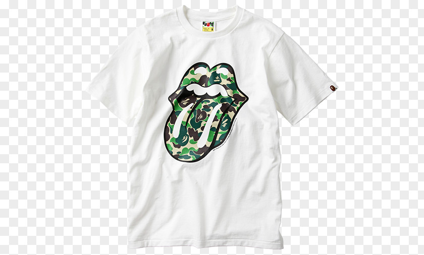 Tshirt The Rolling Stones T-shirt A Bathing Ape London Supreme PNG