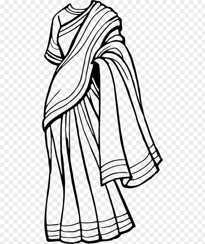 Clothing Clip Sari Kanchipuram Draped Garment Art PNG