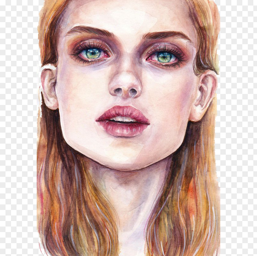 Oil Painting Beauty Artist Watercolor Portrait PNG