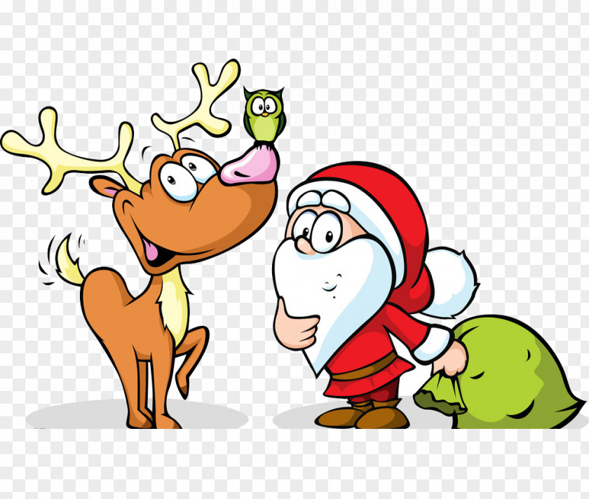 All The Way Companions And Santa Claus Clauss Reindeer Christmas PNG