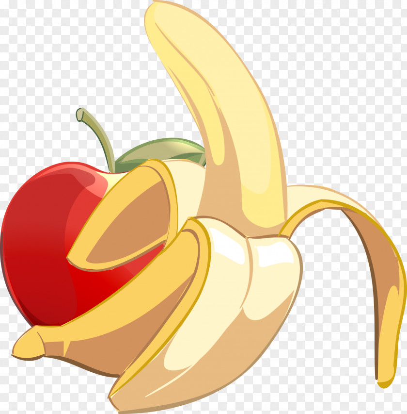 Banana Cartoon Apple Fruit Illustration Banaani PNG