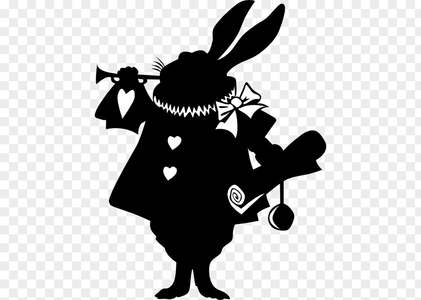 Bunny Silhouette Alices Adventures In Wonderland White Rabbit The Mad Hatter Caterpillar March Hare PNG