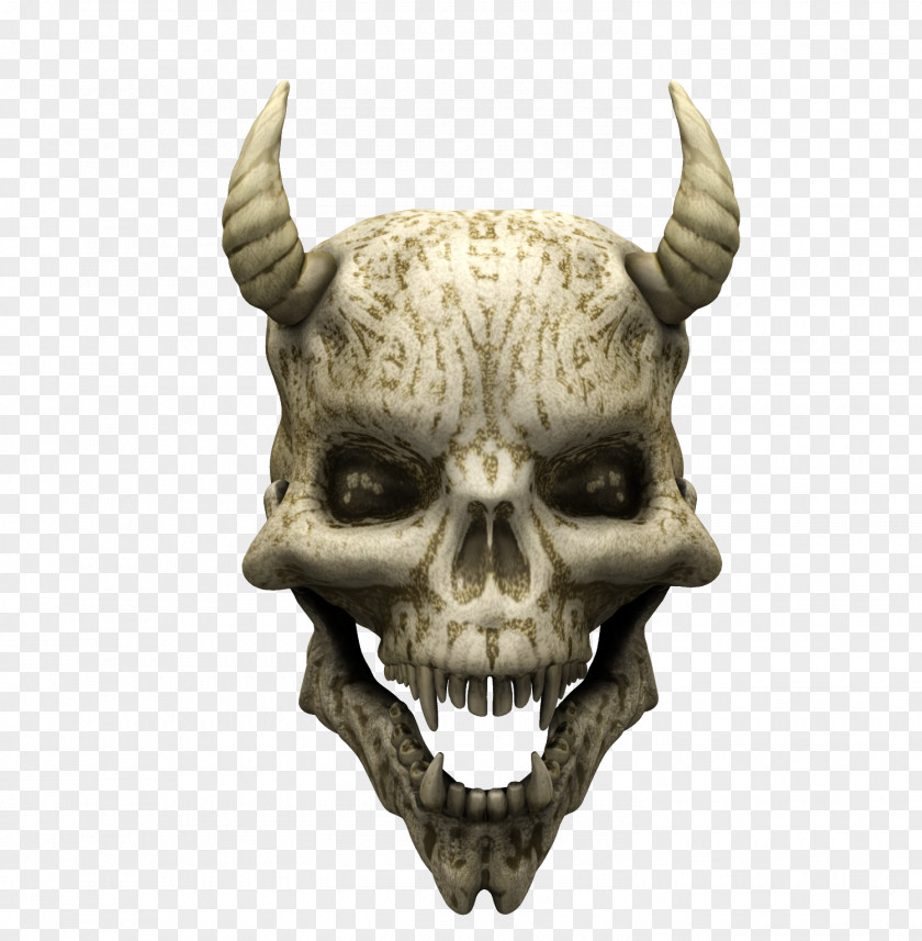 Demon Bone Skull Skeleton PNG