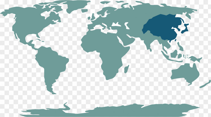Asia World Map Globe PNG