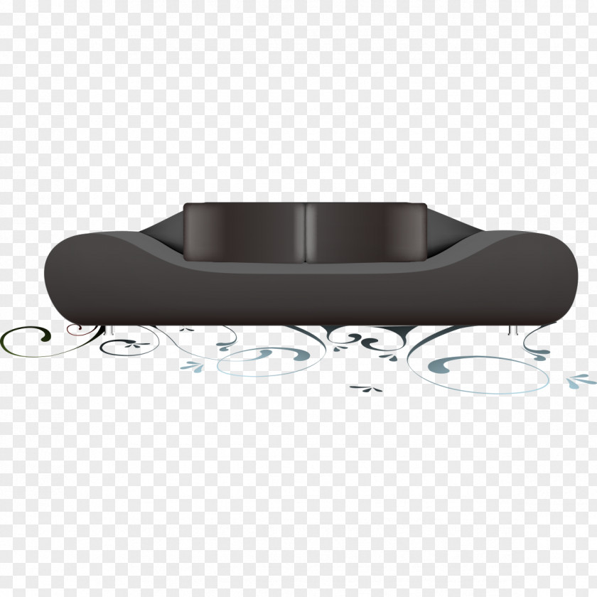 Black Sofa Model Table Couch Furniture PNG