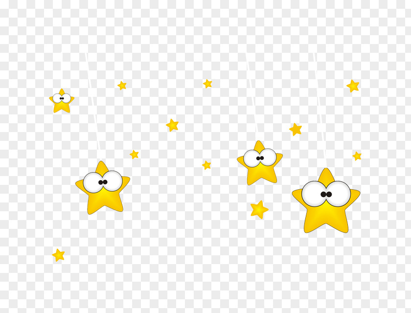Cute Cartoon Yellow Little Star PNG