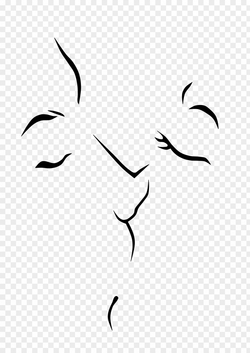 Kiss Couple Love Drawing Clip Art PNG