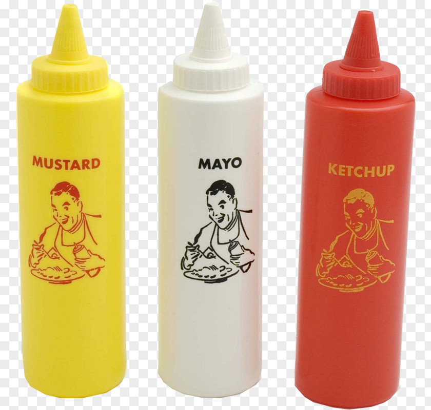 Mustard KETCHUP Barbecue Condiment Diner Bottle PNG