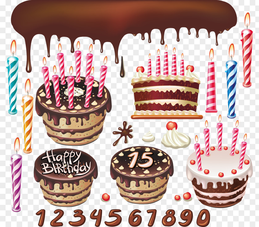 Chocolate Cake Birthday Cupcake Layer PNG