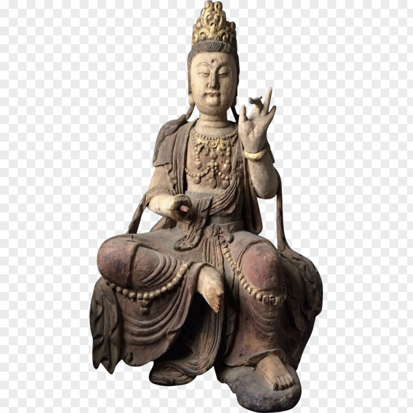 Guanyin Manifestation Sculpture Guan Yin Of The South Sea Sanya Statue Wood Carving PNG