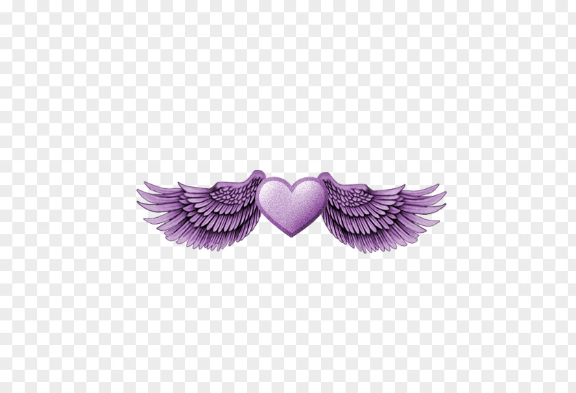 Heart Wings Purple Jewellery PNG