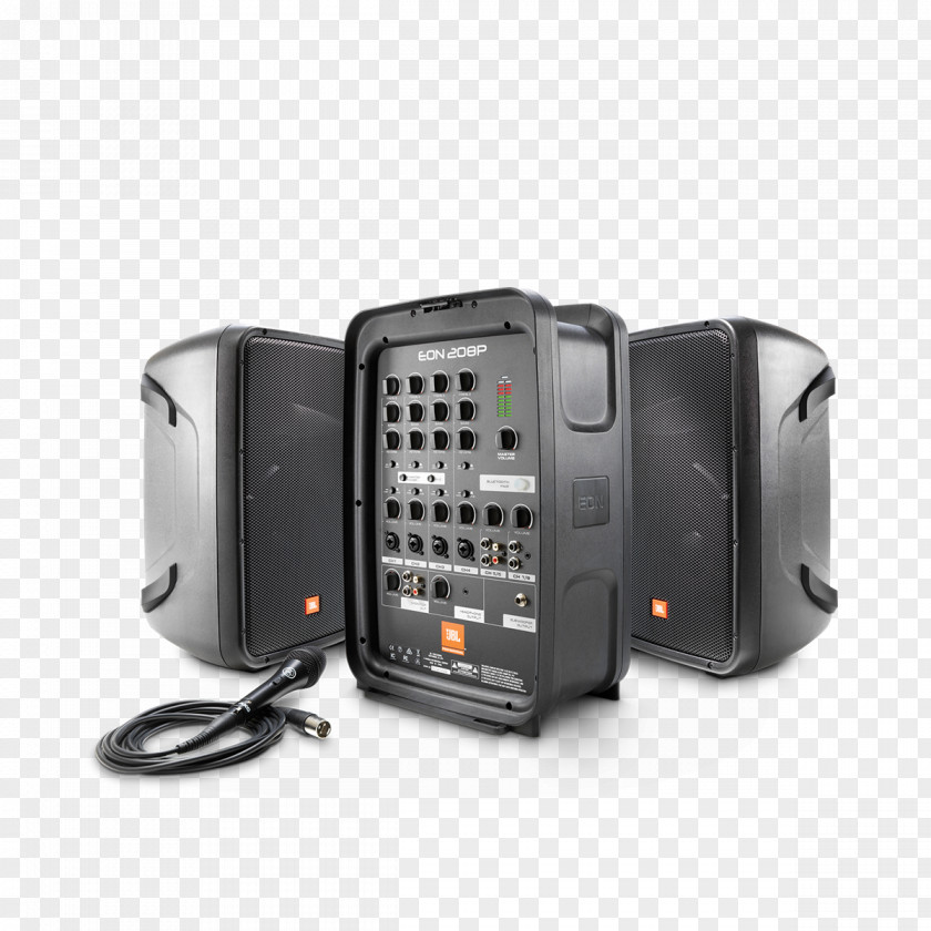 Microphone Public Address Systems JBL EON208P Loudspeaker PNG