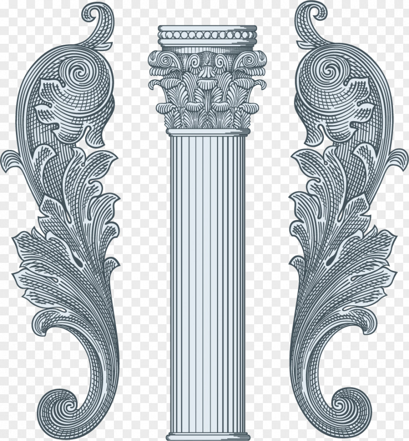Building Column Ornament Ionic Order PNG
