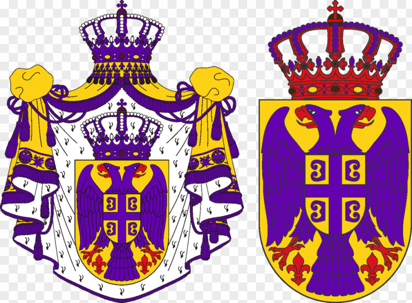 Crown Coat Of Arms Serbia Crest Serbian Empire PNG
