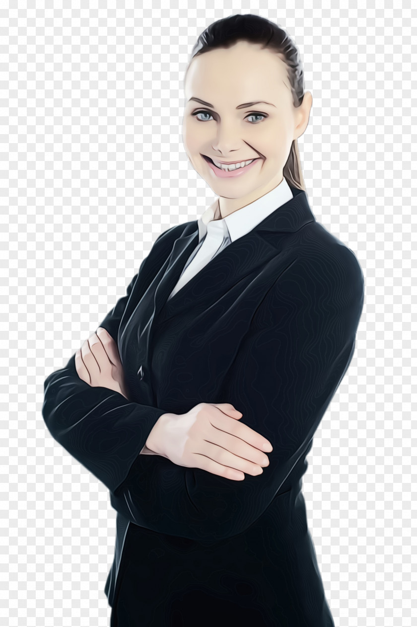 Smile Hand Standing White-collar Worker Businessperson Arm Formal Wear PNG