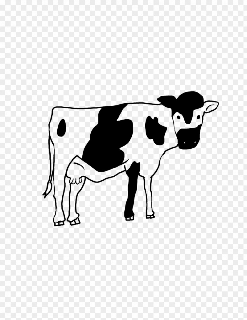 Dairy Cattle Calf Ox Line Art PNG
