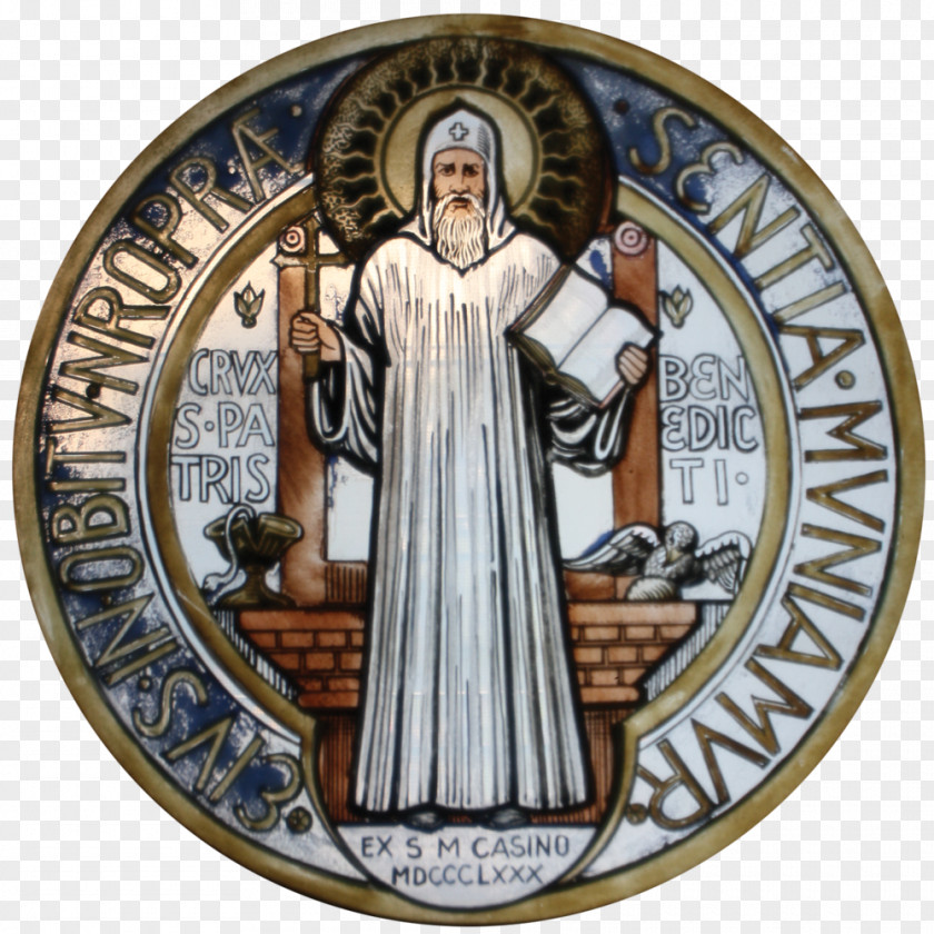 Rule Of Saint Benedict Norcia Order Medal PNG