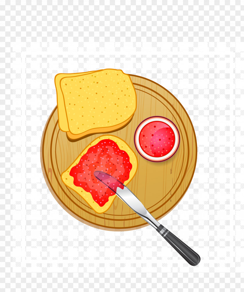 Bread Strawberry Jam Toast Marmalade Breakfast Gelatin Dessert PNG