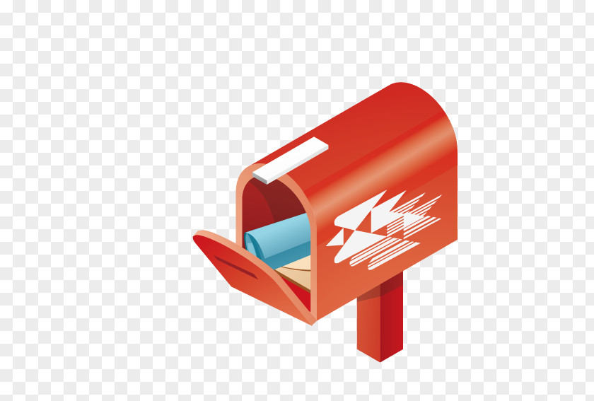 Red Box Post Letter Vecteur PNG