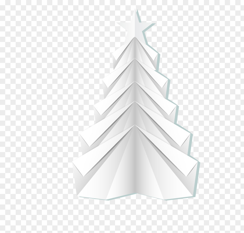 Origami Style Christmas Tree Fir Ornament Spruce Angle PNG