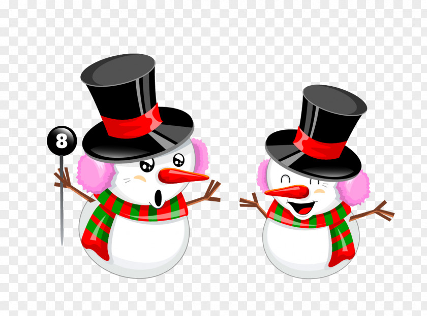 Snowman Wearing A Hat PNG