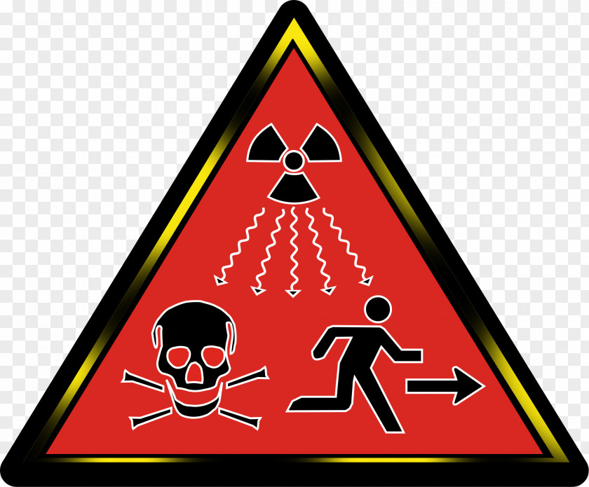 Symbol Hazard Ionizing Radiation Radioactive Decay Sign PNG